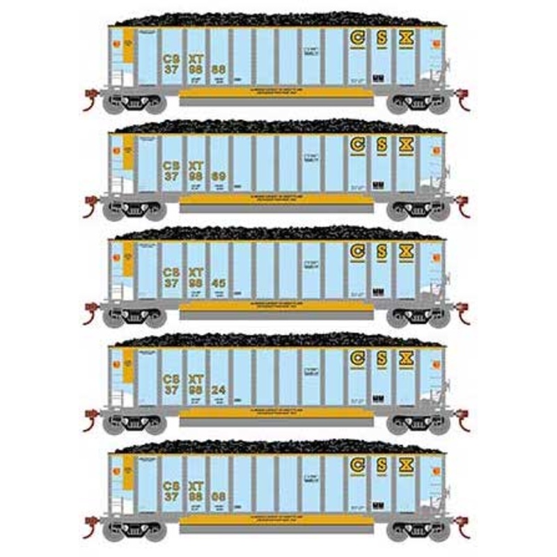 Athearn 81602 HO Scale BethGon Coalporter CSX 5 Pack #2
