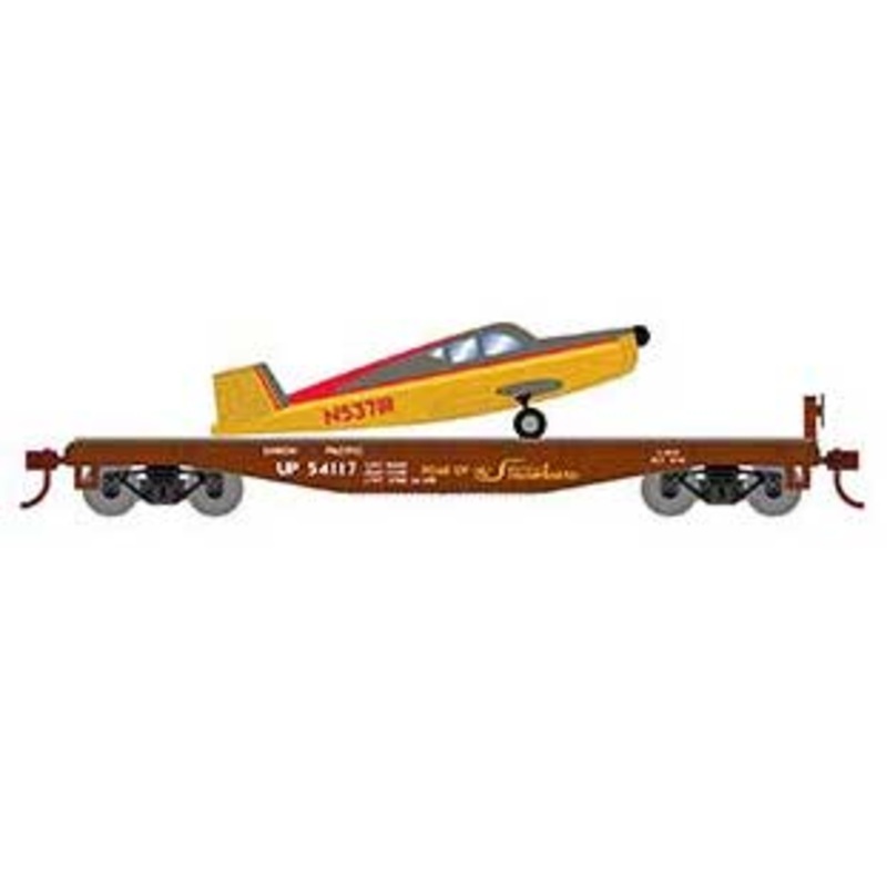 Athearn 96451 HO Scale 40' Flatcar with Plane Union Pacific UP 54117