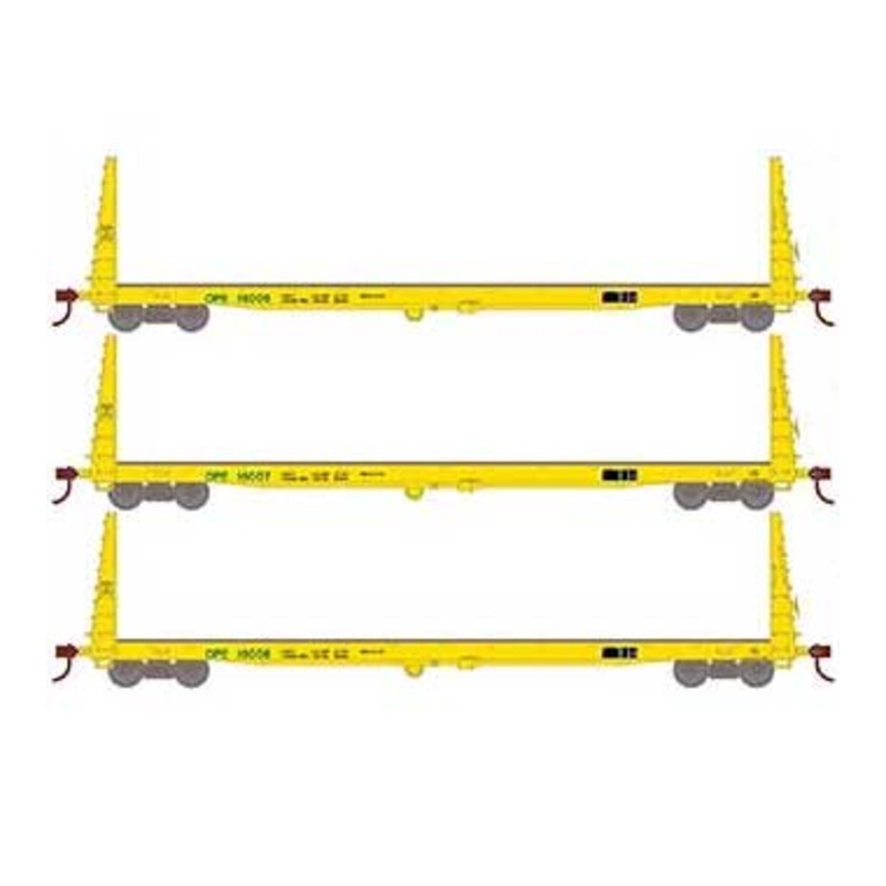Athearn HO Scale 17232 60' Bulkhead Flatcar Oregon Pacific & Eastern OPE 3 Pack