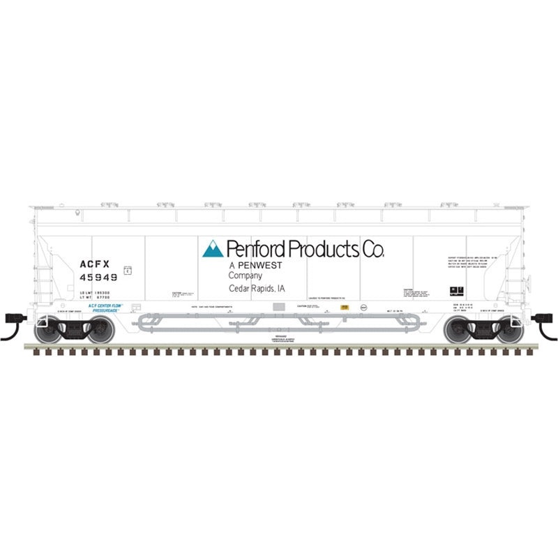 Atlas 20006289 HO Scale 5701 Pressuraide Centerflow Hopper Pennwest ACFX 45929