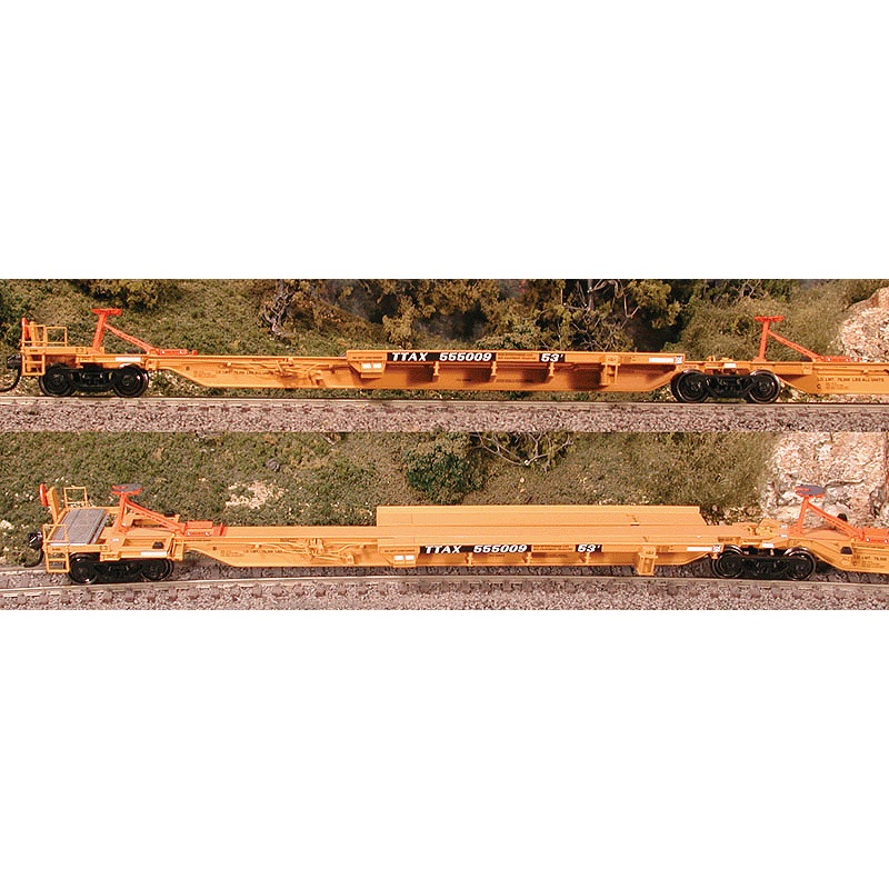 Bowser 40798 HO Scale 3-Unit Trinity Spine Car Set TTAX 355106 - USED