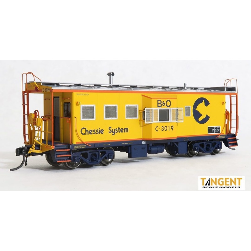 Tangent Scale Models 60017-01 HO Scale ICC B&O I-18 Caboose Chessie System Raceland Repaint 1980+ B&