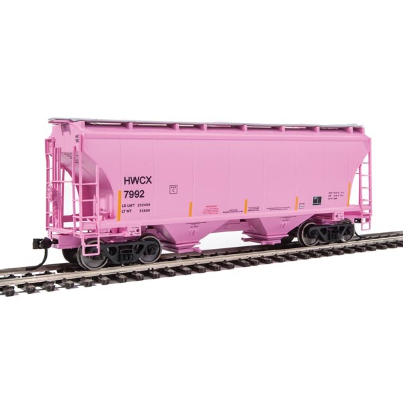 Walthers 910-7538 HO 39' Trinity 3281 2-Bay Covered Hopper HWCX 7992 - NOS