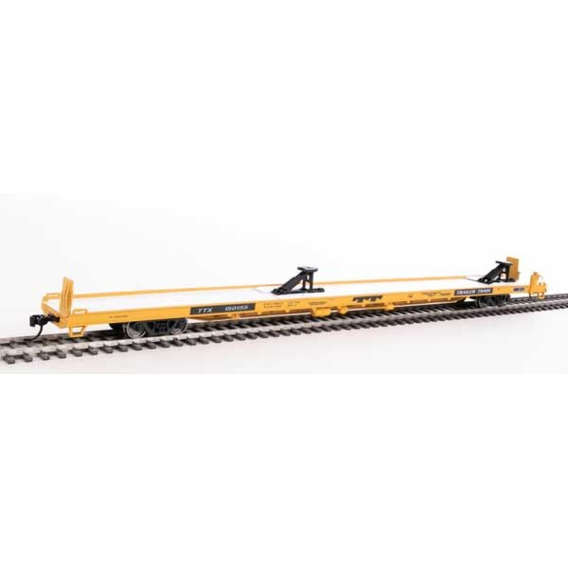 Walthers Mainline 910-5715 HO Scale 89' Channel Side Flatcar Trailer Train TTX 150155