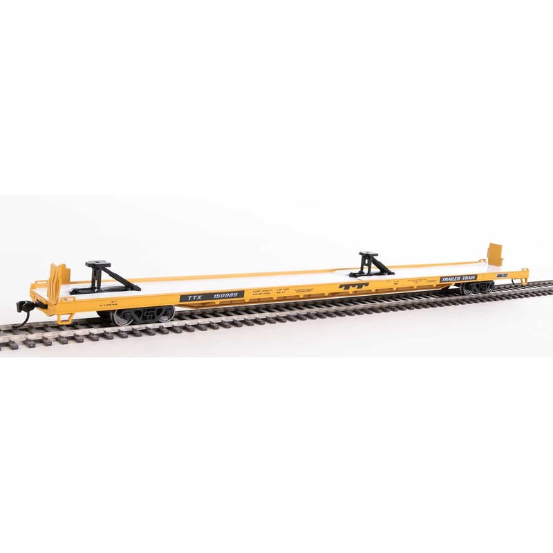 Walthers Mainline 910-5716 HO Scale 89' Channel Side Flatcar Trailer Train TTX 150989