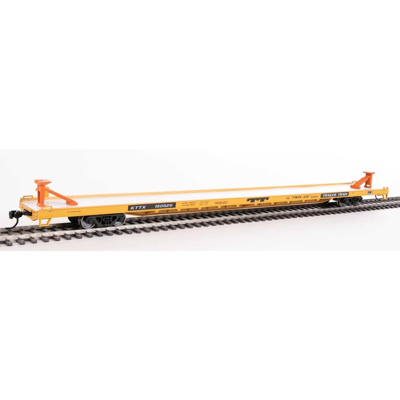 Walthers Mainline 910-5719 HO Scale 89' Channel Side Flatcar Trailer Train "Twin 45" KTTX 150529