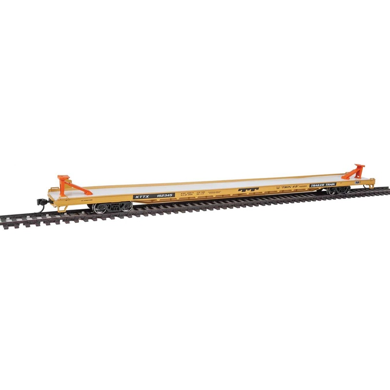 Walthers Mainline 910-5720 HO Scale 89' Channel Side Flatcar Trailer Train "Twin 45" KTTX 152345