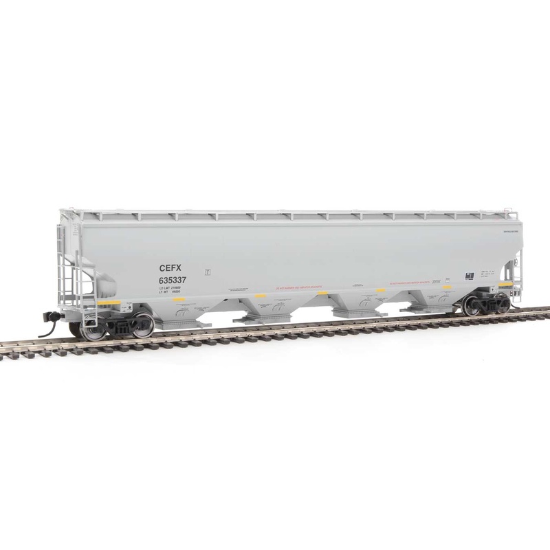 Walthers Proto 920-105854 HO Scale 67' Trinity 6351 4 Bay Hopper CEFX 635337