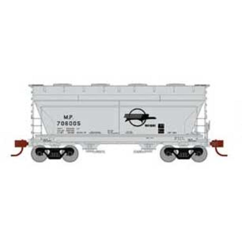 Athearn 81068 HO Scale ACF 2970 2 Bay Covered Hopper Missouri Pacific MP 706005