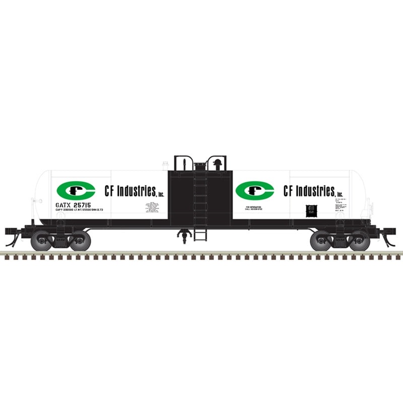 Atlas 20006964 HO Scale 20,700 Gallon Tank Car CF Industries GATX 25722