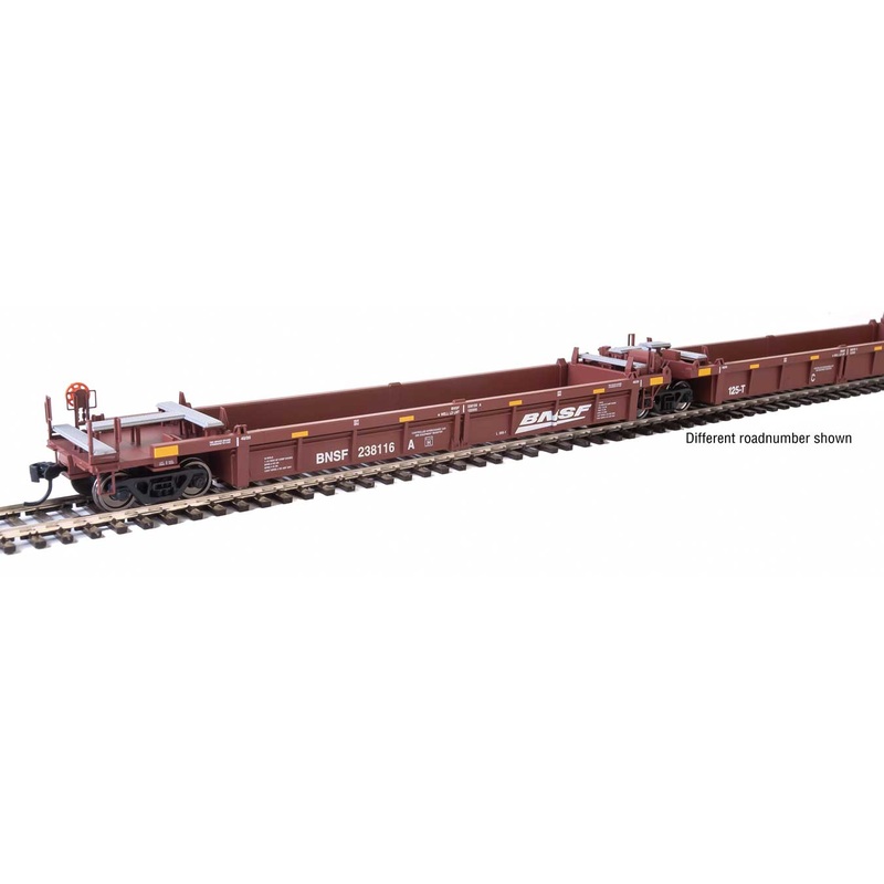 Walthers Mainline 910-55643 HO Scale 5-Unit Rebuilt 40' Well Car BNSF 238200