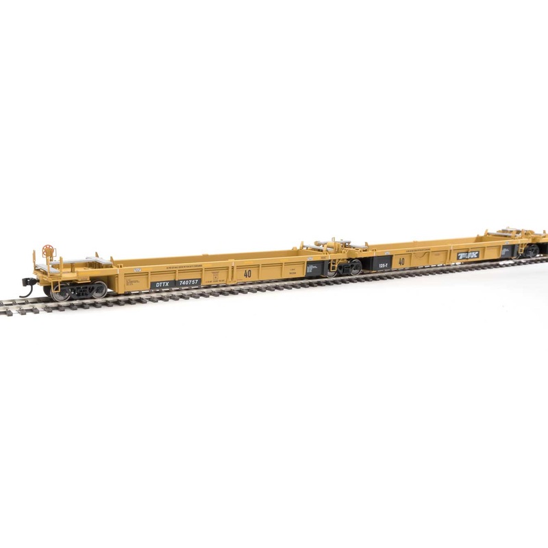 Walthers Mainline 910-55646 HO Scale 5-Unit Rebuilt 40' Well Car TTX DTTX 740757