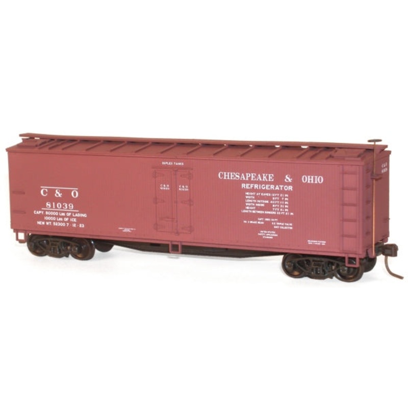 Accurail 4843 HO Scale 40' Wood Reefer Kit Chesapeake & Ohio C&O 81039 - NOS