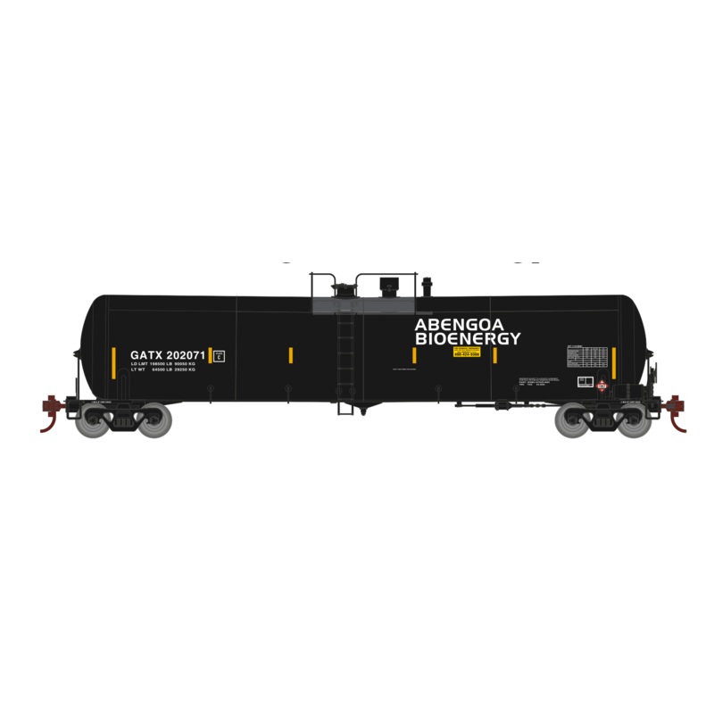 Athearn 29922 HO Scale 30,000 Gallon Ethanol Tank Car Abengoa Bioenergy GATX 3 Pack #2