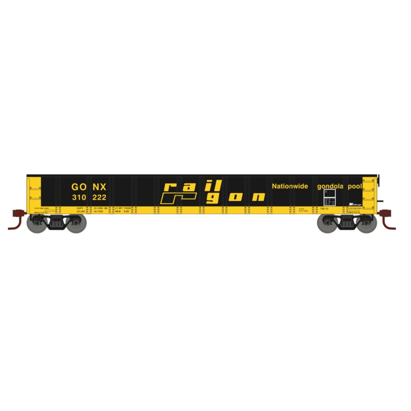 Athearn 8176 HO Scale 52' Mill Gondola Railgon GONX 310222