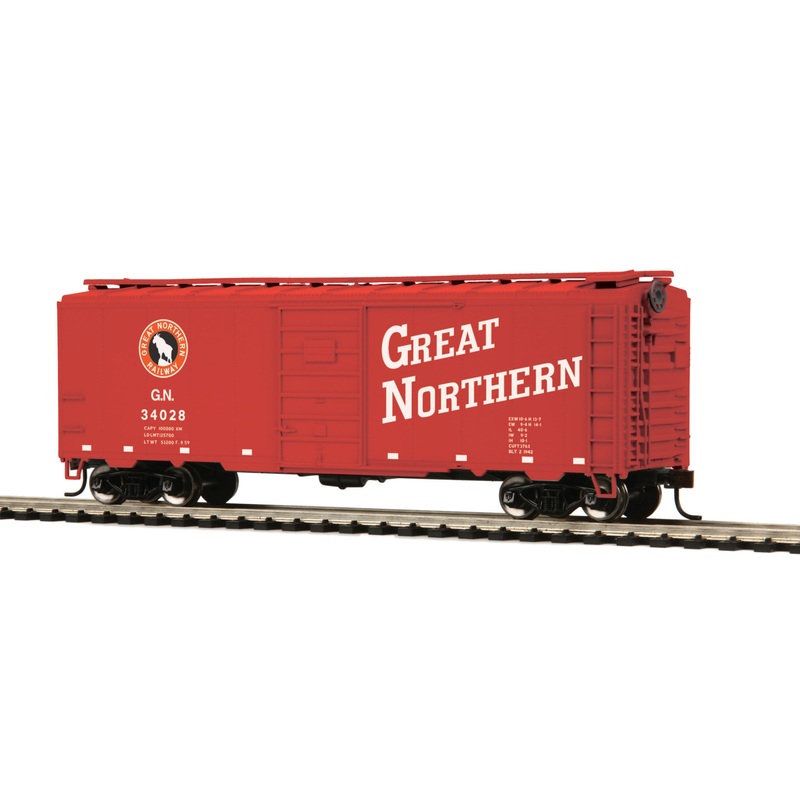 MTH 85-74130 HO Scale 40' PS-1 Boxcar Great Northern GN 34028 - NOS