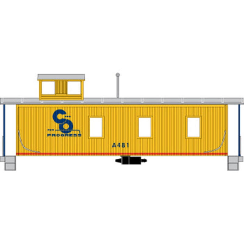 Roundhouse 84368 HO Scale 3 Window Caboose Chesapeake & Ohio C&O A481 - NOS