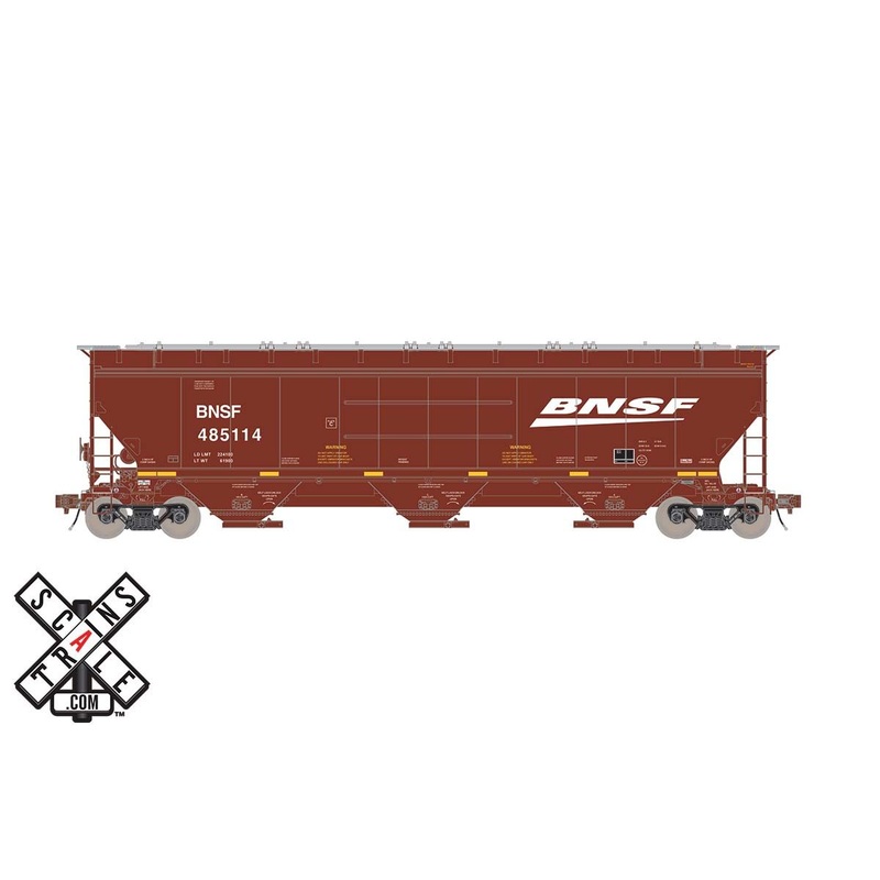 ScaleTrains Rivet 33281 HO Scale Gunderson 5188 Covered Hopper BNSF 485114