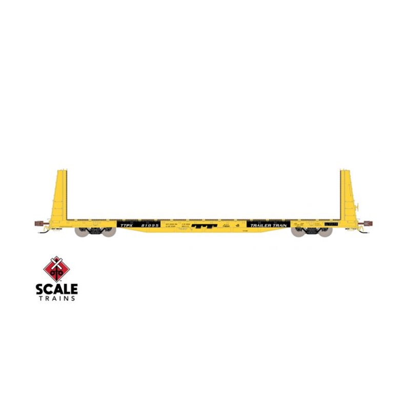 ScaleTrains Rivet 38379 HO Scale BSC F68AH Bulkhead Flatcar "Yellow" TTPX 81127