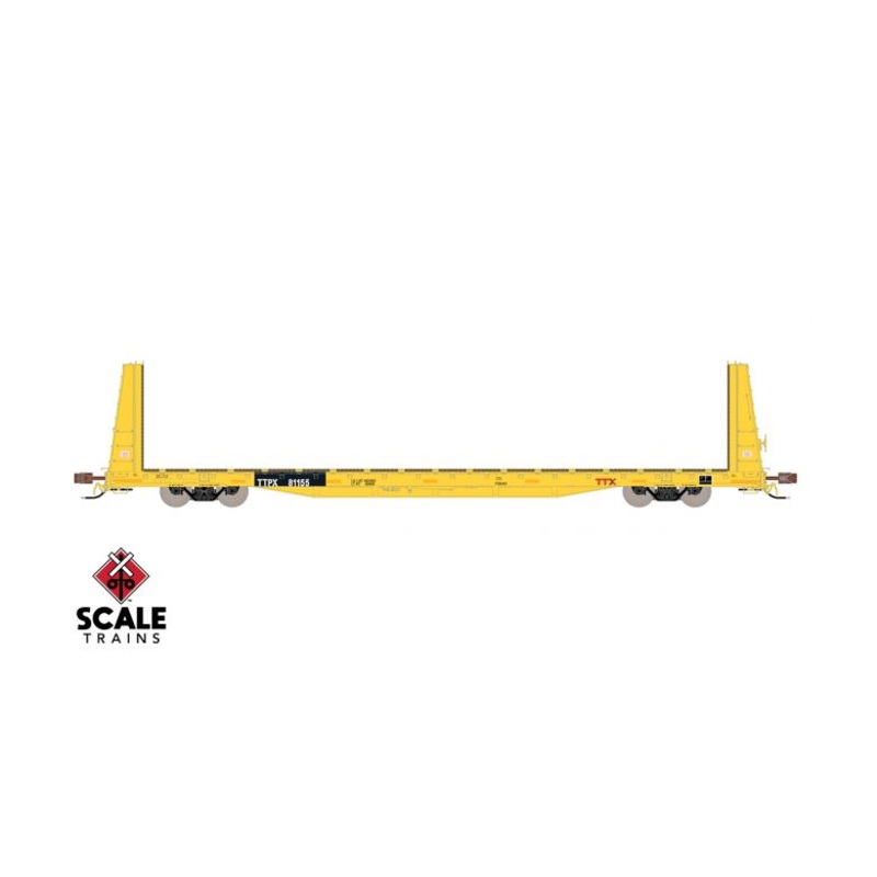 ScaleTrains Rivet 38392 HO Scale BSC F68AH Bulkhead Flatcar "Red Logo" TTPX 81155