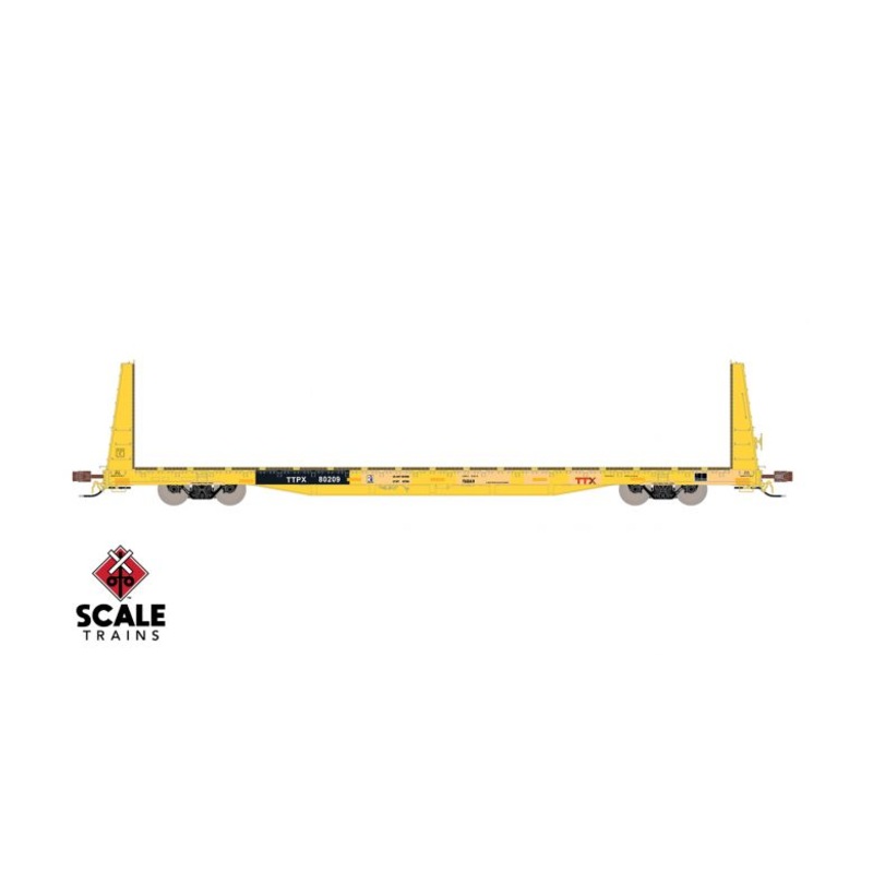 ScaleTrains Rivet 38393 HO Scale BSC F68AH Bulkhead Flatcar "Red Logo" TTPX 80209