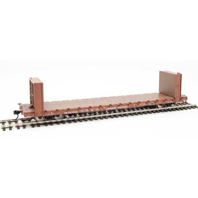 Walthers Mainline 910-5833 60' Pullman Bulkhead Flatcar Canadian National CN 621302