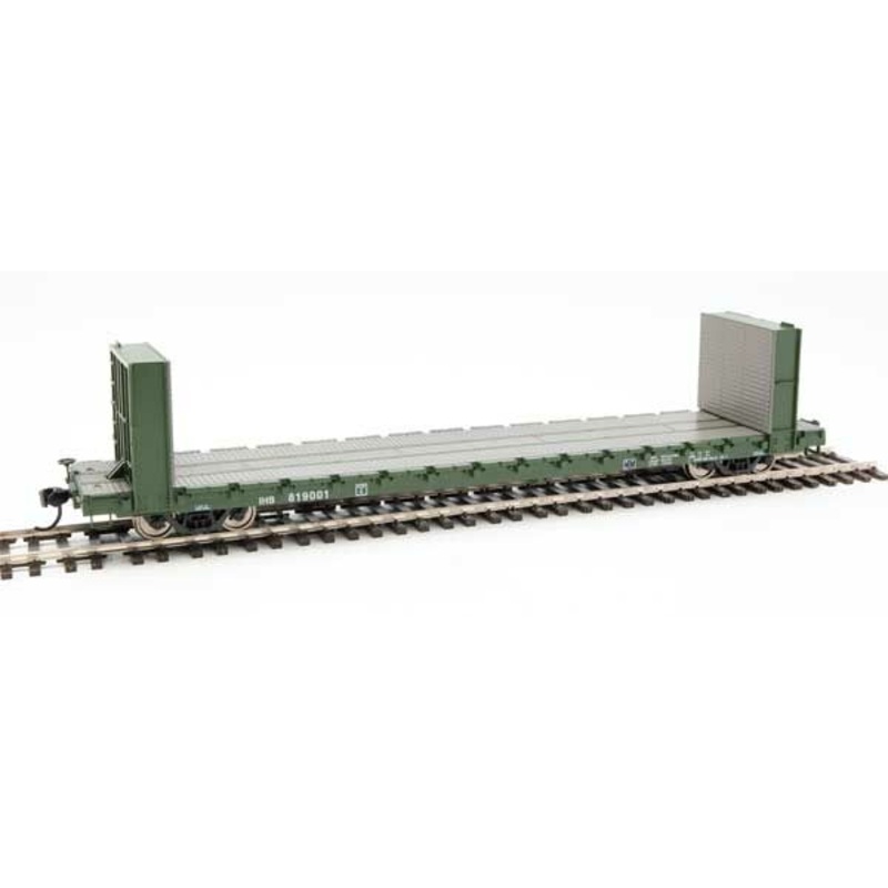 Walthers Mainline 910-5842 60' Pullman Bulkhead Flatcar Indiana Harbor Belt IHB 819003