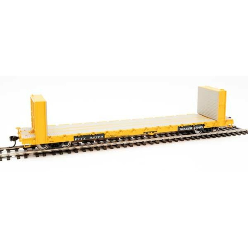 Walthers Mainline 910-5850 60' Pullman Bulkhead Flatcar Trailer Train PTTX 92332