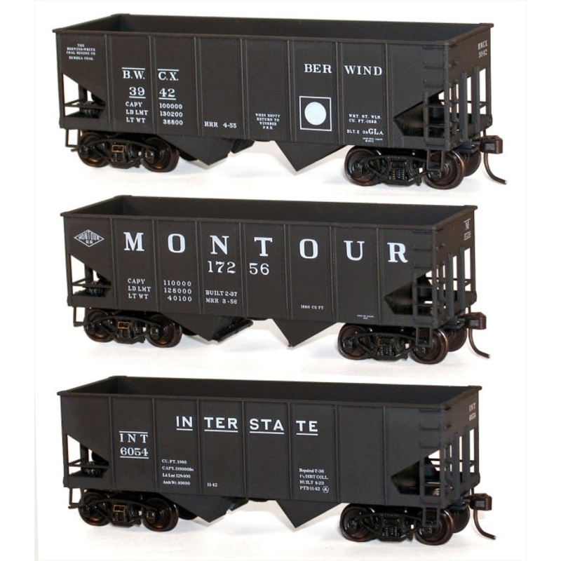 Accurail 1211 HO Scale USRA 55 Ton Open Hopper Kit Appalachian Coal Haulers 3 Pack - NOS
