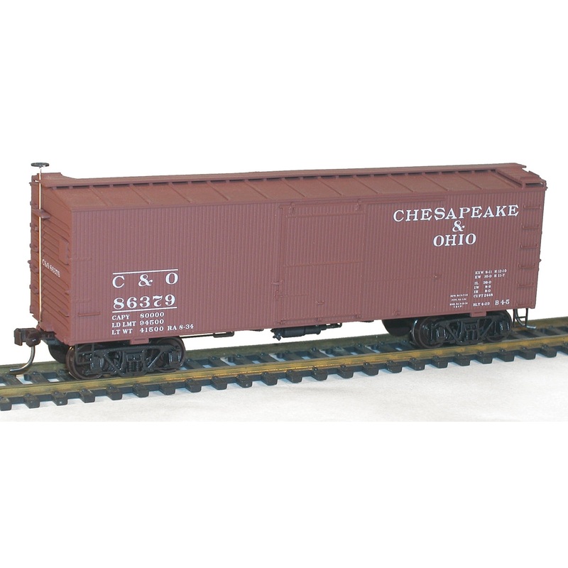 Accurail 1403 HO Scale 36' Double Sheathed Boxcar Kit Chesapeake & Ohio C&O 86379 - NOS