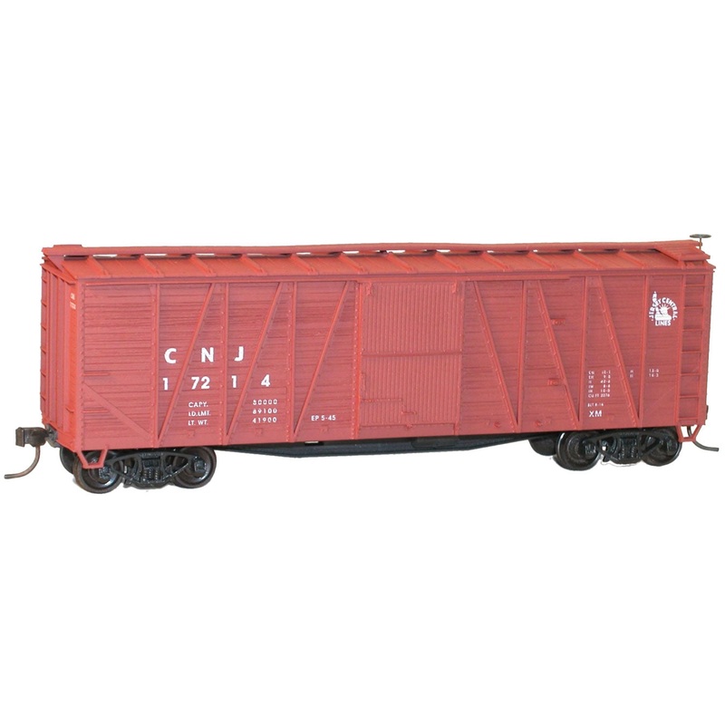 Accurail 4115 HO Scale 40' Outside Braced Boxcar Kit Jersey Central CNJ - NOS
