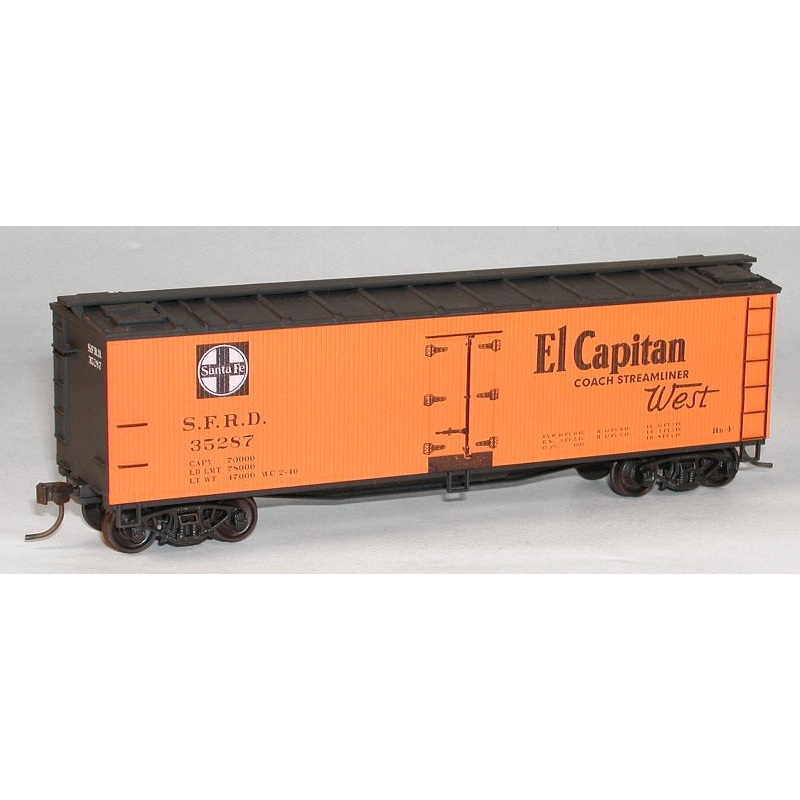 Accurail 48172 HO Scale 40' Wood Reefer Kit Santa Fe "El Capitan" - NOS