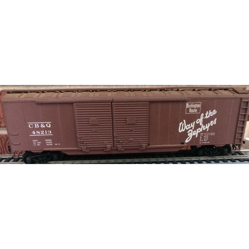 Athearn 5040 HO Scale 50' Automobile Boxcar (Blue Box Kit) CB&Q 48213 - NOS