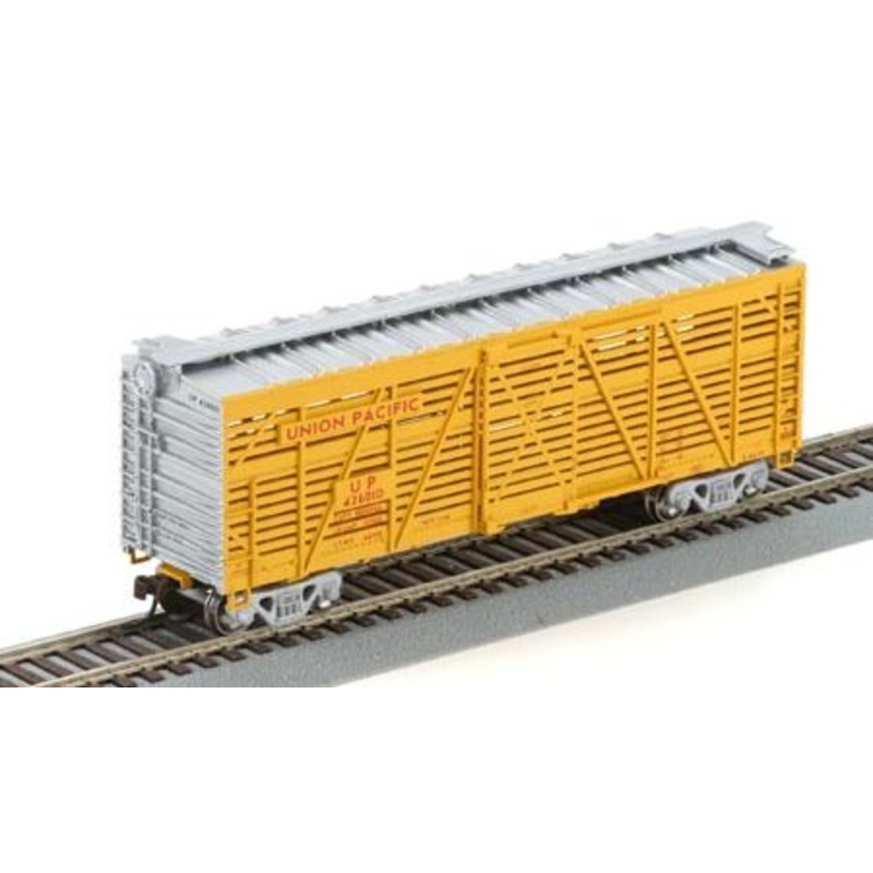 Athearn 75964 HO Scale 40' Stock Car Union Pacific "Yellow" UP 42608D - NOS
