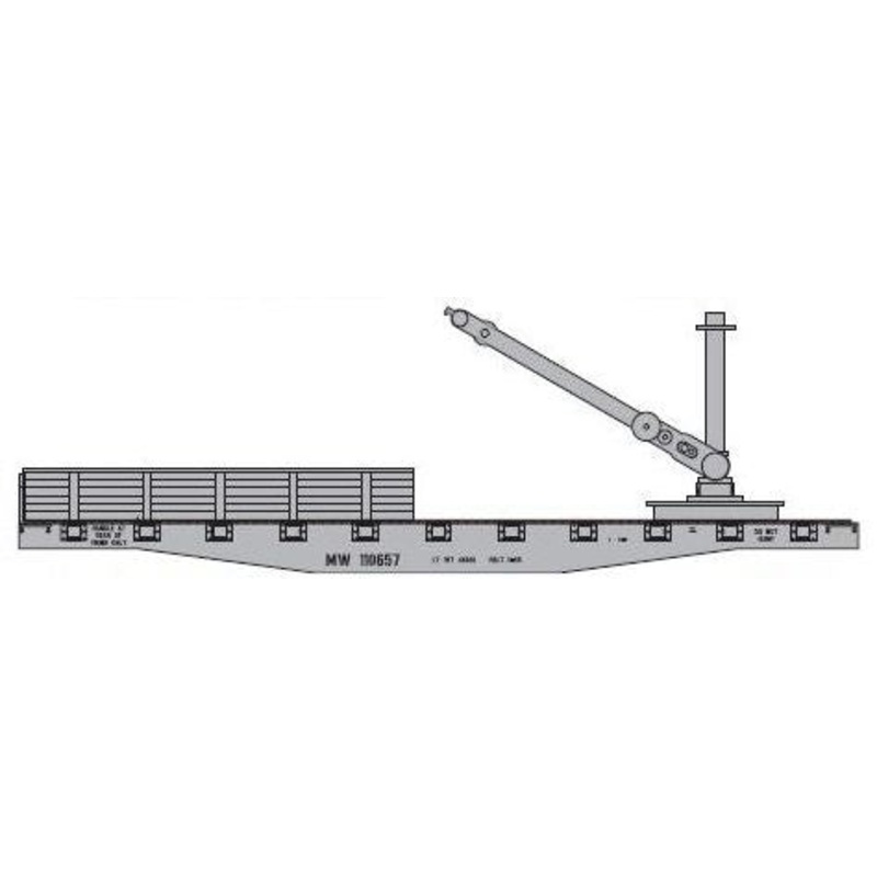 Athearn 86038 HO Scale Maintenance of Way Derrick Car MW - NOS