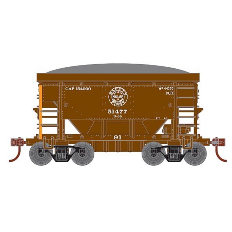 Athearn 87063 HO Scale 24' Taconite Ore Car 4 Pack DM&IR #2 - NOS