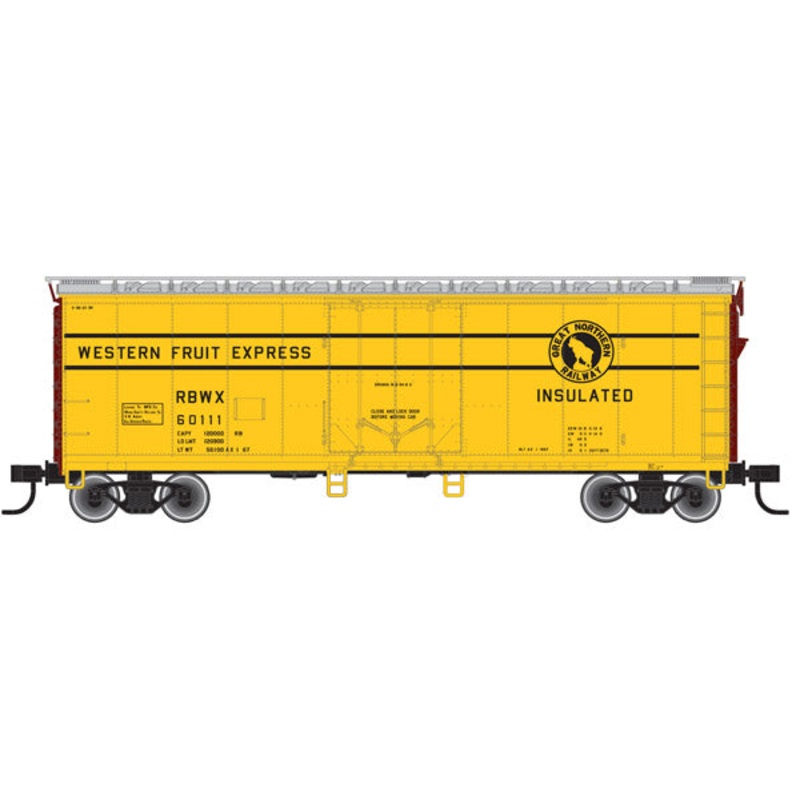 Atlas Trainman 20002028 HO Scale 40' Plug Door Boxcar GN RBWX 60185 - NOS