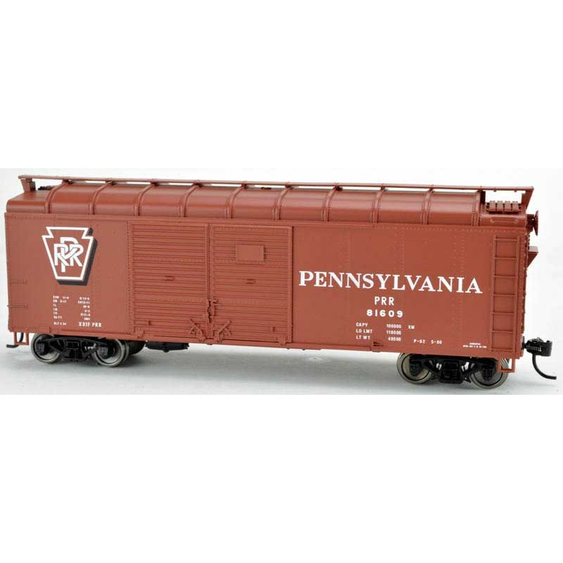 Bowser 41047 HO Scale 40' X31a Round Roof Boxcar "Shadow Keystone" PRR 69260 - NOS