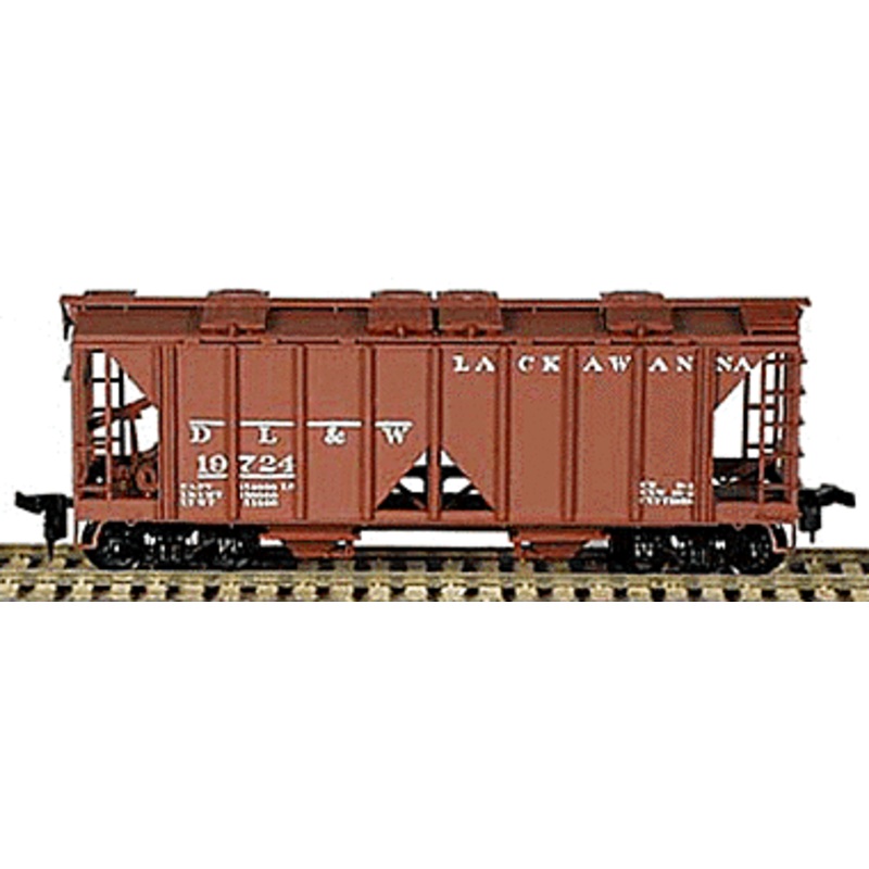 Bowser 55609 HO Scale 70 Ton 2 Bay Covered Hopper Kit Lackawana DL&W # Varies - NOS