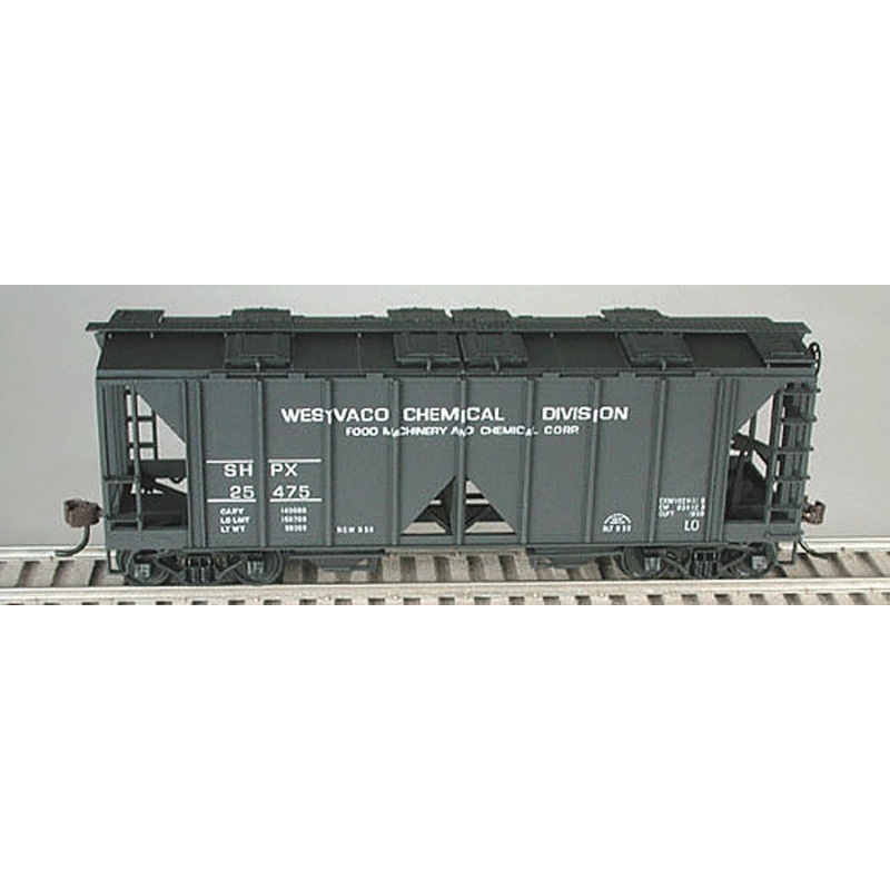 Bowser 55821 HO Scale 70 Ton 2 Bay Hopper Kit Westvaco Chemical SHPX # Varies - NOS