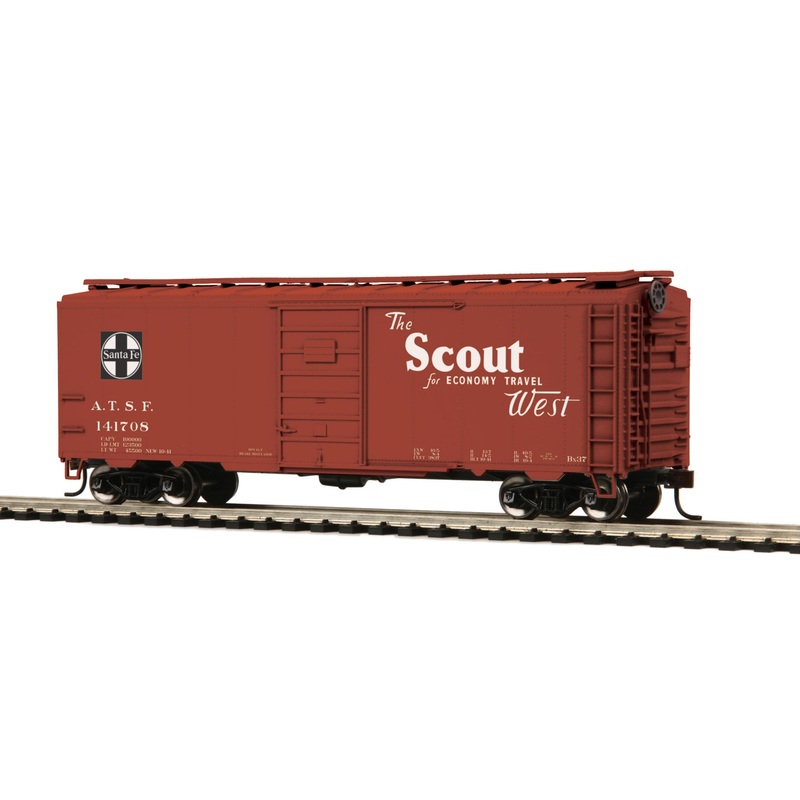MTH 85-74079 HO Scale 40' PS-1 Boxcar Santa Fe ATSF 141708 - USED
