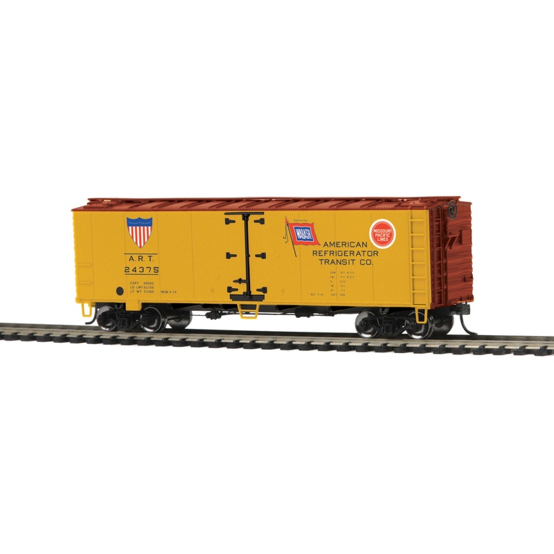 MTH 85-78046 HO Scale 40' Steel Reefer WAB/MP AMT 24375 - NOS