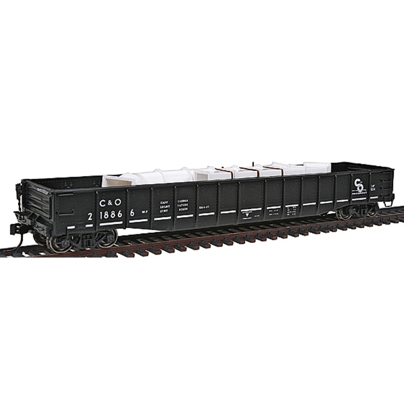 Proto 2000 920-54133 HO Scale 52'6" Drop End Gondola with Duct Work Load C&O 21866 - NOS