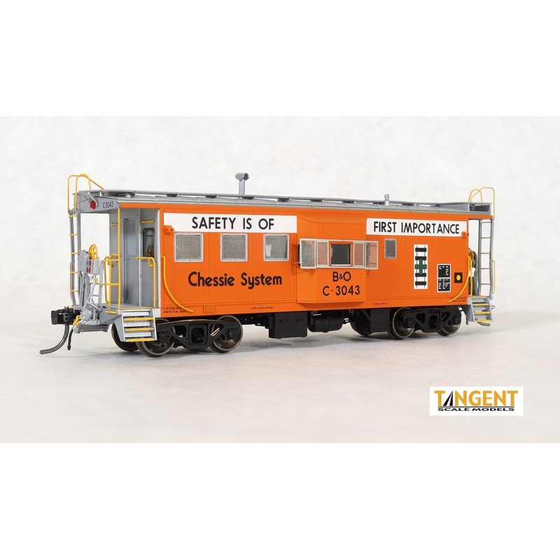 Tangent Scale Models 60025-01 HO Scale ICC B&O I-18 Caboose Orange Chessie Safety C-3043