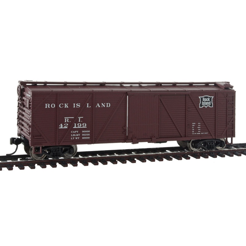 Walthers Mainline 910-2504 HO Scale 40' Single Sheathed Boxcar Rock Island RI 42199 - NOS