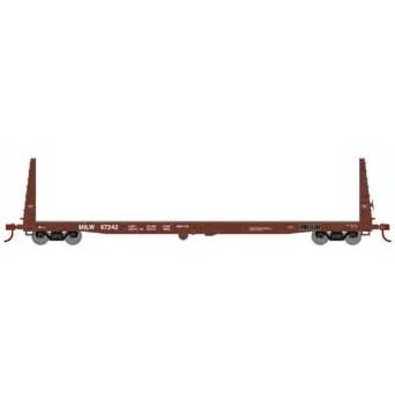 Athearn 17075 HO Scale 60' Bulkhead Flatcar Milwaukee Road MILW 67242