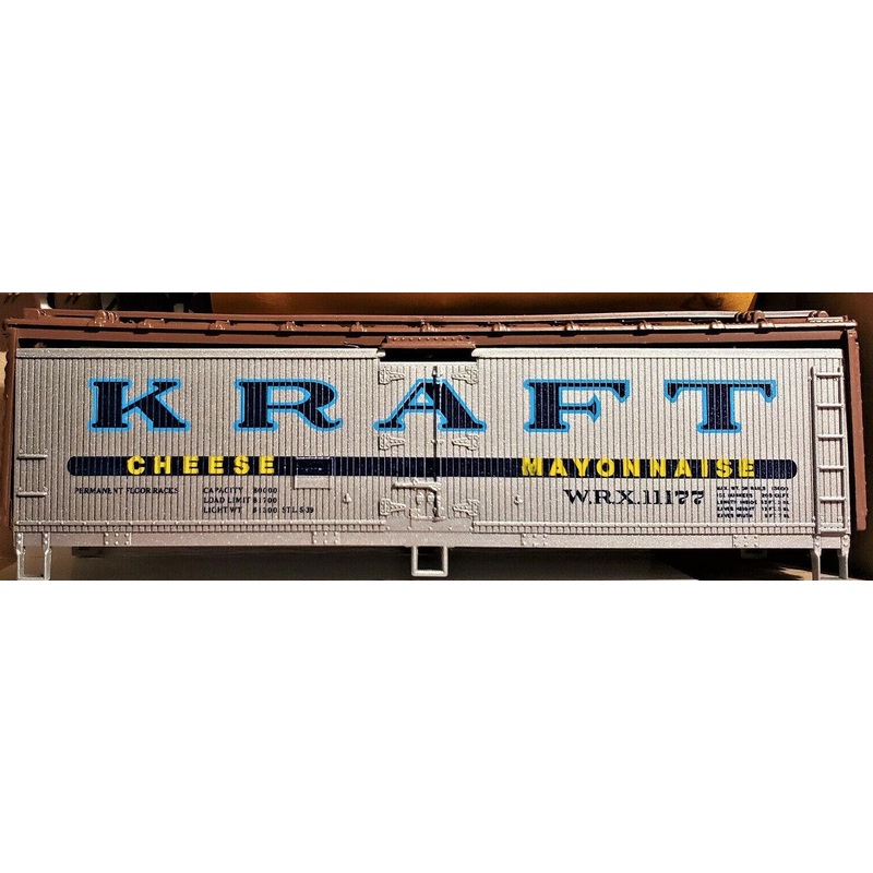 Athearn 5205 HO Scale 40' Wood Reefer (Blue Box Kit) Kraft WRX 11177 - NOS