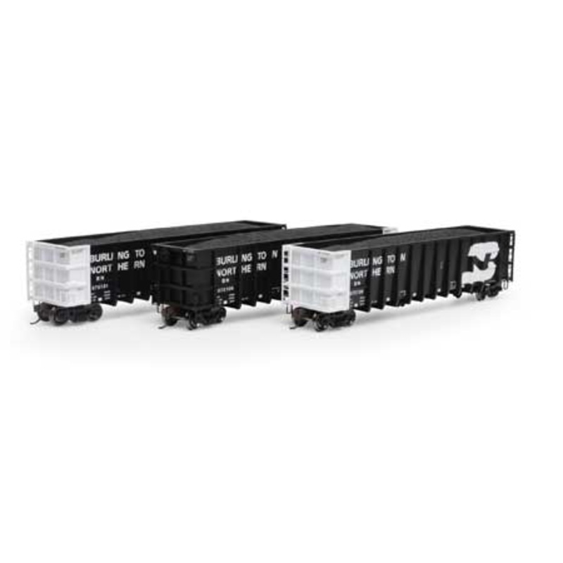 Athearn 7468 HO Scale Thrall High Side Gondola with Load Burlington Northern BN 3 Pack #1