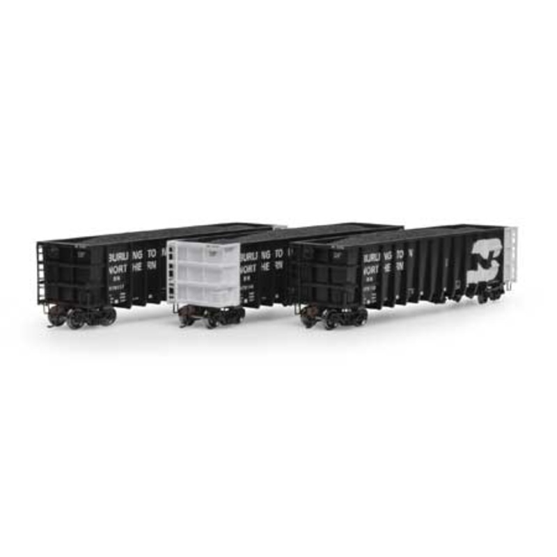 Athearn 7469 HO Scale Thrall High Side Gondola with Load Burlington Northern BN 3 Pack #2