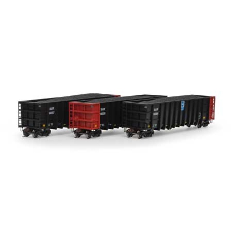 Athearn 7472 HO Scale Thrall High Side Gondola with Load DJJX 3 Pack #1